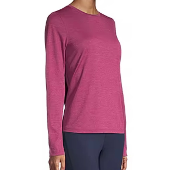 Xersion Women's Brilliant Fuchsia Crew Neck Long Sleeve T-Shirt Size XL XXL - Picture 3 of 10